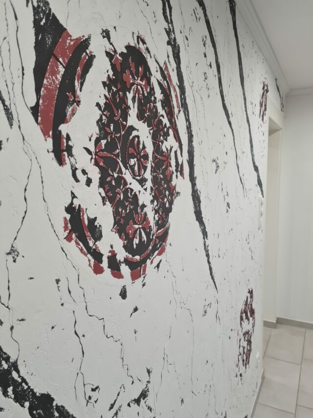 Moderne Spachteltechnik im Wohnzimmer Moderne Spachteltechnik im Wohnzimmer