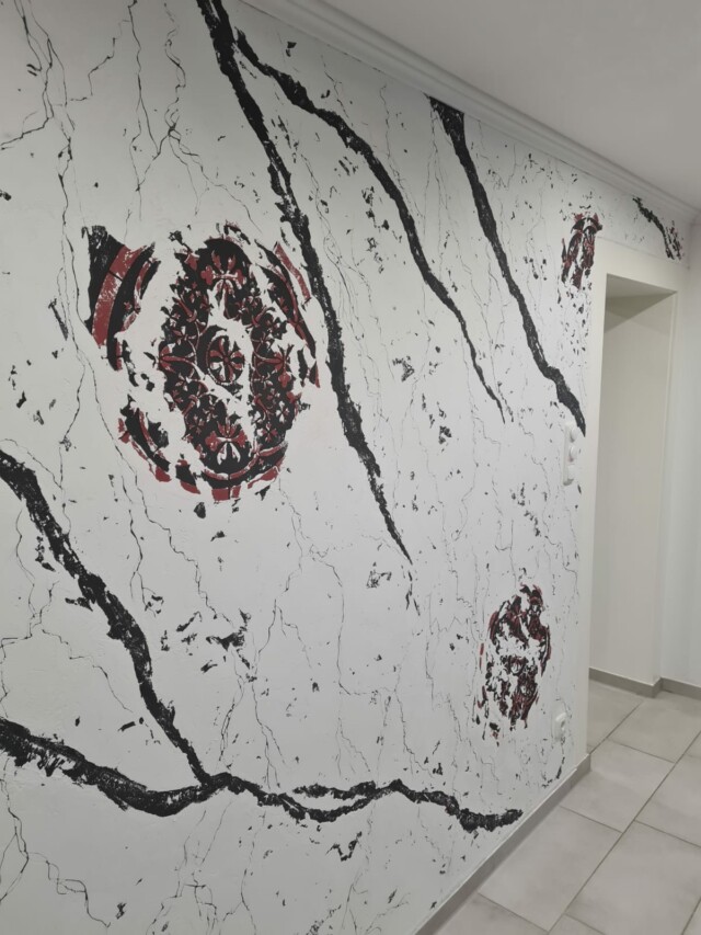 Moderne Spachteltechnik im Wohnzimmer Moderne Spachteltechnik im Wohnzimmer